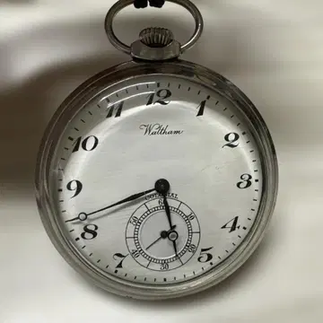 정크 WALTHAM 기계식 회중시계 수동 와인딩