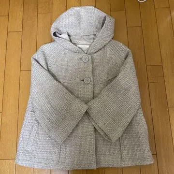 후드 부착 그레이 아우터