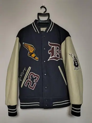 사파리 게재 다퍼 레더 바시티 자켓 점퍼 자켓