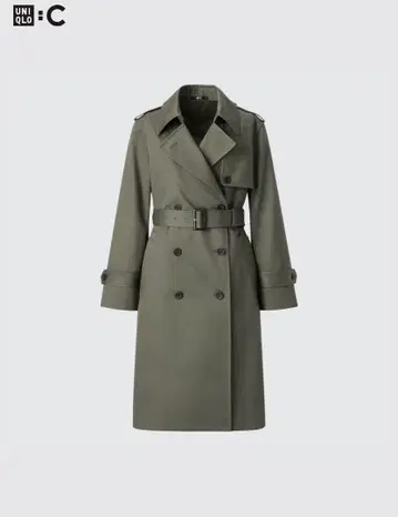 UNIQLO C 트렌치코트 L 올리브 카키 2024SS