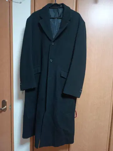 심플한 블랙 롱 코트 프리 사이즈