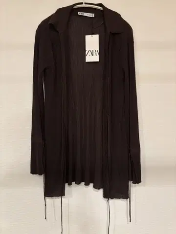 ZARA 다크 브라운 롱 가디건 M