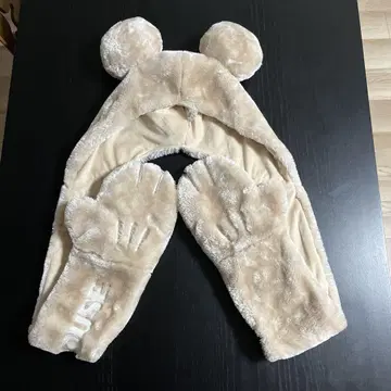 디즈니 미키 팬 캡 머플러 1회 사용