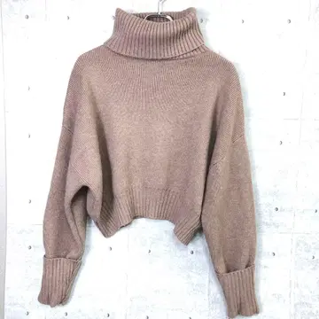 EIMY ISTOIRE 걸리시 모드 터틀넥 크롭 니트