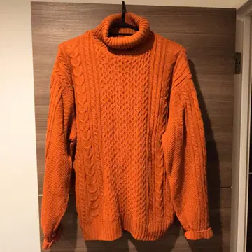 [ 새상품급 ] 오렌지 케이블 니트 터틀넥 스웨터 UNITEDARROWS