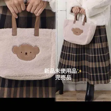 새상품 미피 보리스 보아 토트백 베이지 얼굴