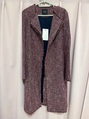 Theory 노카라 자켓 코트 적자색 계열