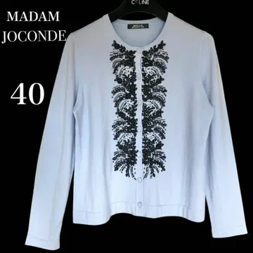 MADAM JOCONDE 마담 조콘다 자수 가디건 40 블루 계열