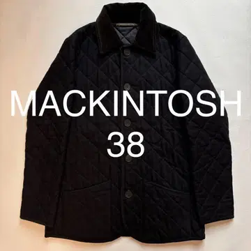 매킨토시 캐시미어 혼방 퀼팅 코트 38 블랙 영국제