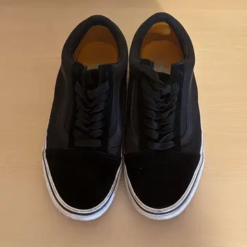 VANS 블랙 스웨이드 캔버스 스니커즈 24.5cm