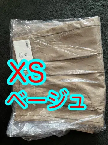GU 치노 배럴 레그 턱 팬츠 베이지 XS