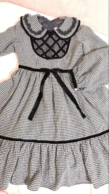 Angelic Pretty 체크 무늬 긴팔 원피스