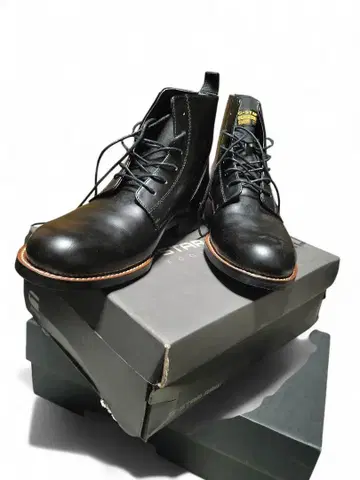 G-STAR RAW 가죽 블랙 부츠 UK9