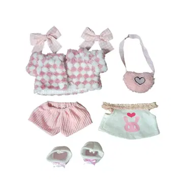 무속성 봉제인형 옷 의류 옷 갈아입기 봉제인형 핑크 목화인형