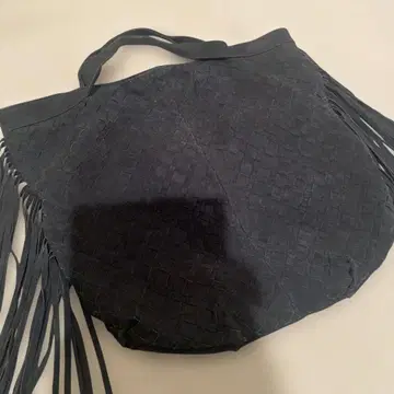 CLARAMONTE 프린지 토트백 네이비