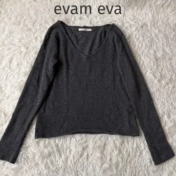 새상품급 evam eva 캐시미어 100% V넥 스웨터 다크 그레이