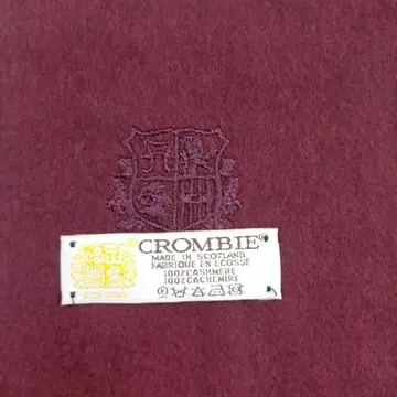 미사용급 crombie 크롬비 머플러 캐시미어 100 와인 레드