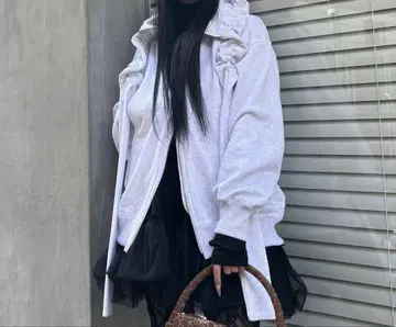 belper 그레이 후드 부착 후드티