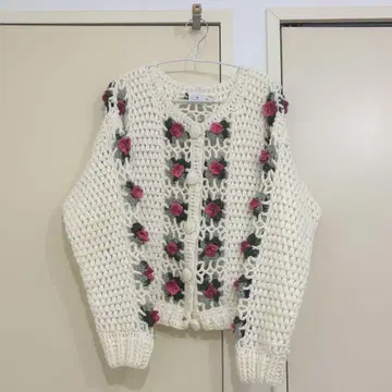 merry jenny 크로셰 가디건 화이트
