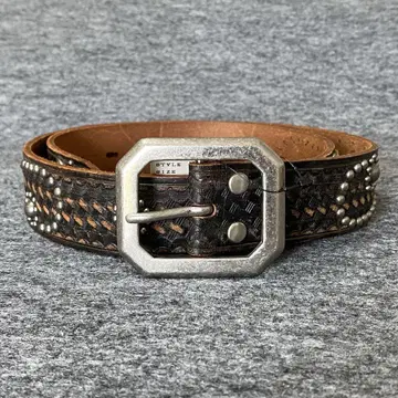 Hawk Company 가공 스터드 버킷 카빙 가죽 벨트