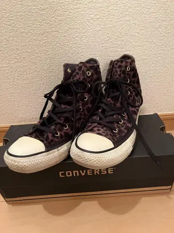 레어 CONVERSE ALL STAR 레오파드 무늬 하이컷 스니커즈