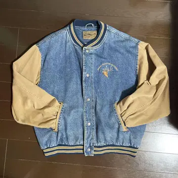 PORT AUTHORITY 바시티 자켓 데님/베이지