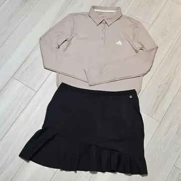 adidas XL 사이즈 골프웨어 피케 셔츠+스커트 미사용 새상품 세트