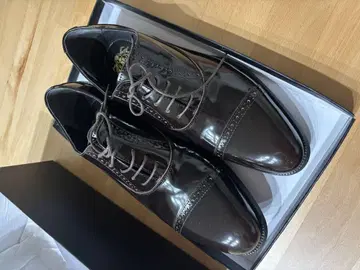 옥스퍼드 스타일 비즈니스 슈즈 25.5cm 브라운