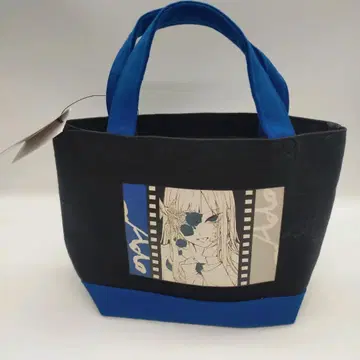 레어 미사용 ado 어드 광언 토트백 파랑 블랙