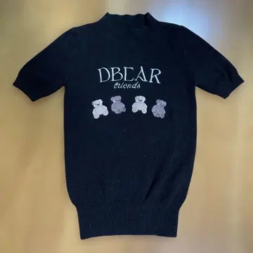다리치 DBEAR 테디베어 자수 반팔 니트 새상품급
