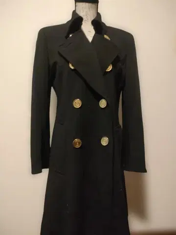 2 컨디션 최상 레오나르 LEONARD 롱 코트 골드 버튼