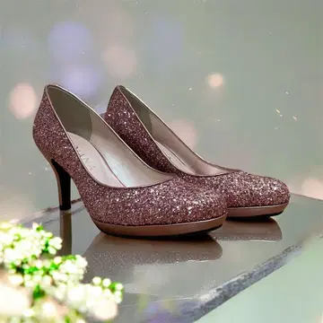 다이애나 글리터 펌프스 핑크 24cm 미사용 새상품 박스 포함 브라이덜