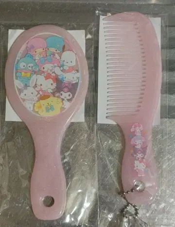 산리오 딸기신문 부록 거울 빗