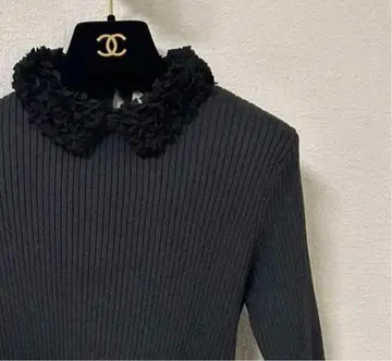 [ 새상품 ] UNITED ARROWS 레이디 플라워 튤 니트