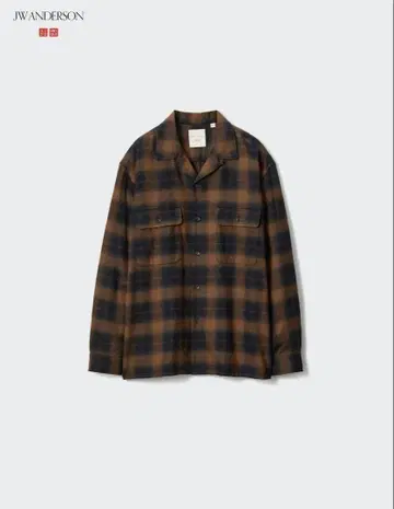 UNIQLO JW ANDERSON 브러쉬드 코튼 오버 사이즈 셔츠