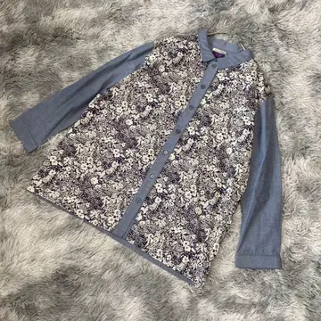 리버티 CASTEL&HAMMOCK 바이컬러 블라우스 L 사이즈 긴팔
