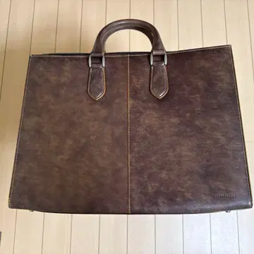 [ 새상품급 ] 로 옴 프레세 가죽 비즈니스 백 브라운 소가죽 일본제