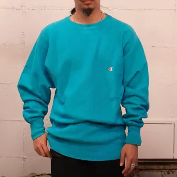 Champion Reverse Weave 트레이닝복 M 터콰이즈 블루