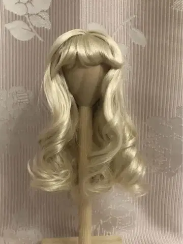 인공 모헤어 라이트 골드 가발
