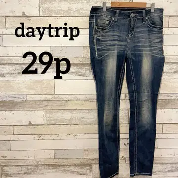 daytrip 스키니 청바지 29P 다크 블루 청바지 여성용