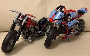 LEGO 8051 42036 바이크 2대 세트 조립 완료