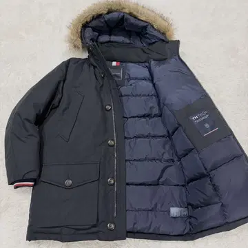 [ 컨디션 최상 ] 타미힐피거 XL 다운 코트 THTECH 두꺼운 블랙