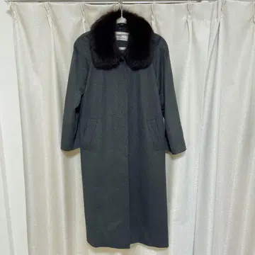 빈티지 vintage 롱 코트 캐시미어 100% 캐시미어 퍼