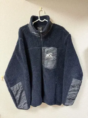 백 채널 고스트 라이온 카모 보아 자켓 XL 네이비