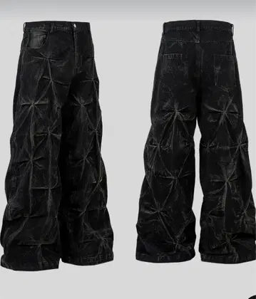 블랙 디자인 데님 el1248