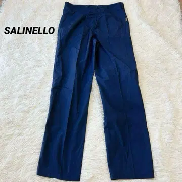[ 새상품 ] SALINELLO 네이비 스트레이트 팬츠 코튼 이탈리아제