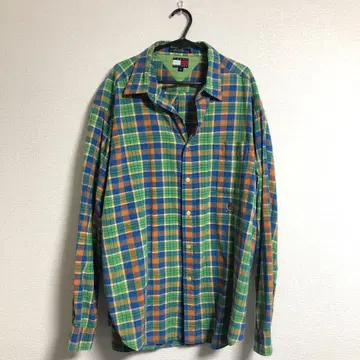 TOMMY HILFIGER 체크 무늬 셔츠 L