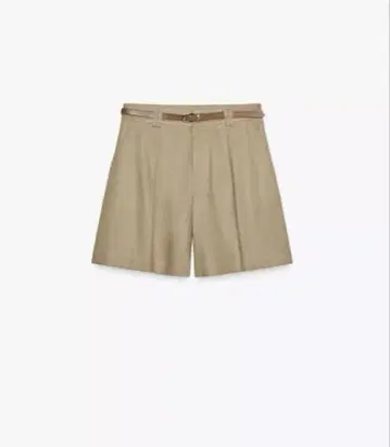 벨트 포함 린넨 버뮤다 팬츠 ZARA