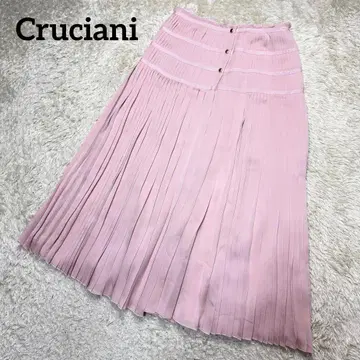 [새상품급] Cruciani 크루치아니 실크 플리츠 스커트 롱