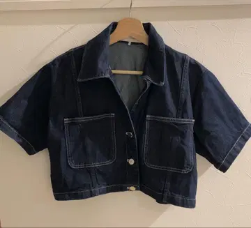 ZARA 인디고 데님 숏 자켓